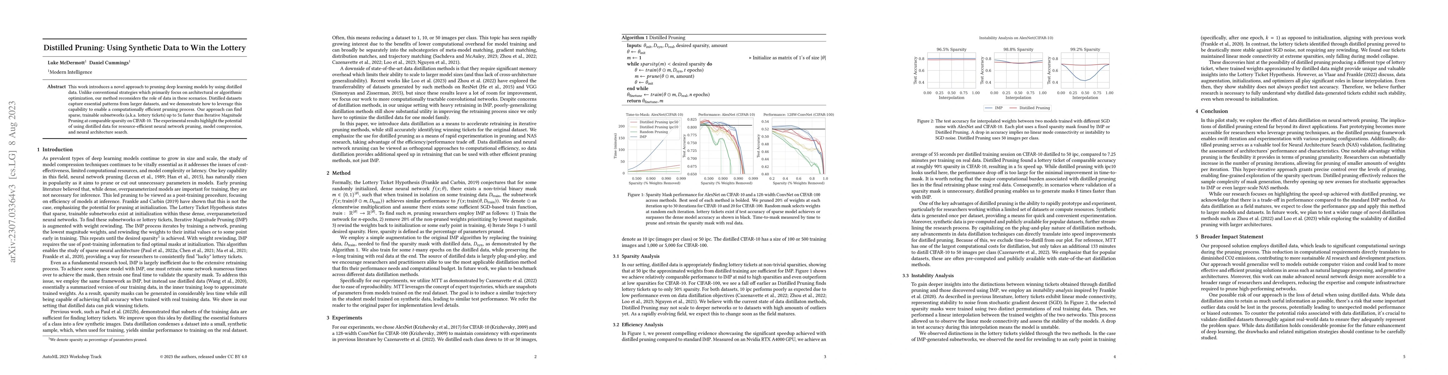 Thumbnail for Distilled Pruning: Using Synthetic Data to Win the Lottery