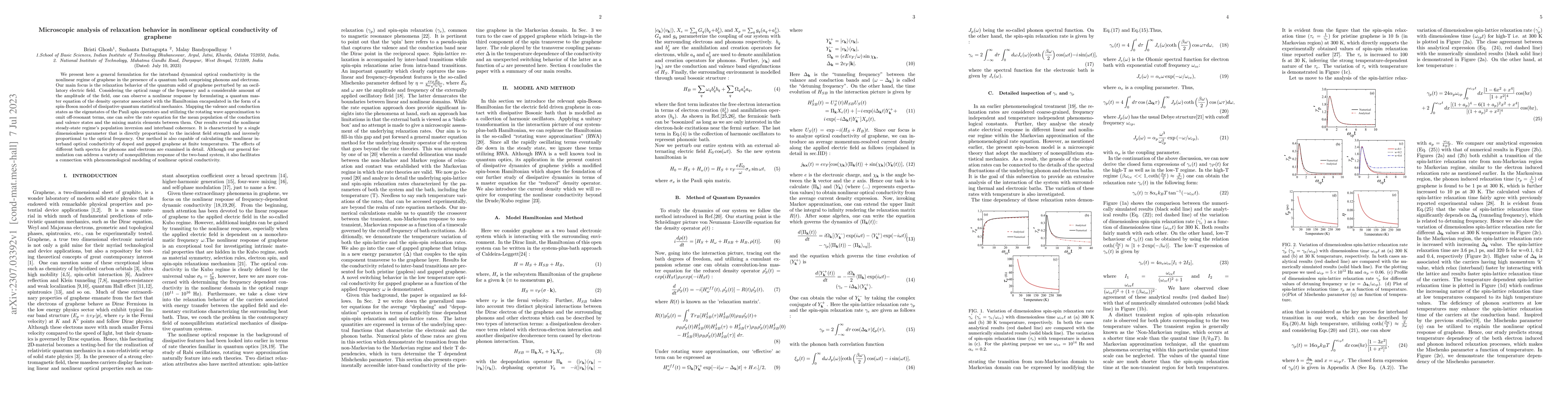 Thumbnail for Microscopic analysis of relaxation behavior in nonlinear optical
  conductivity of graphene
