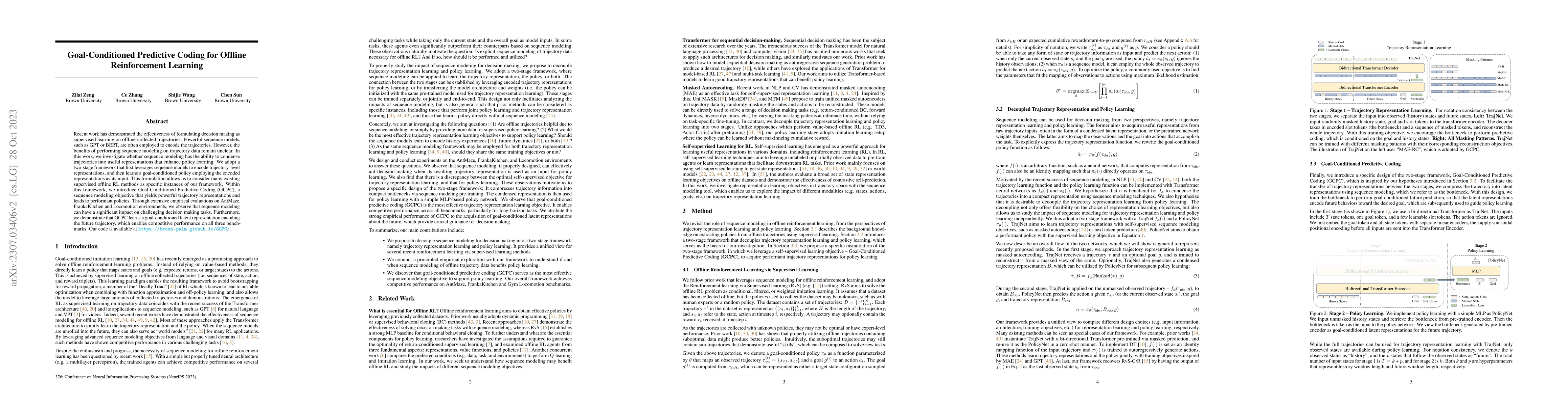 Thumbnail for Goal-Conditioned Predictive Coding for Offline Reinforcement Learning