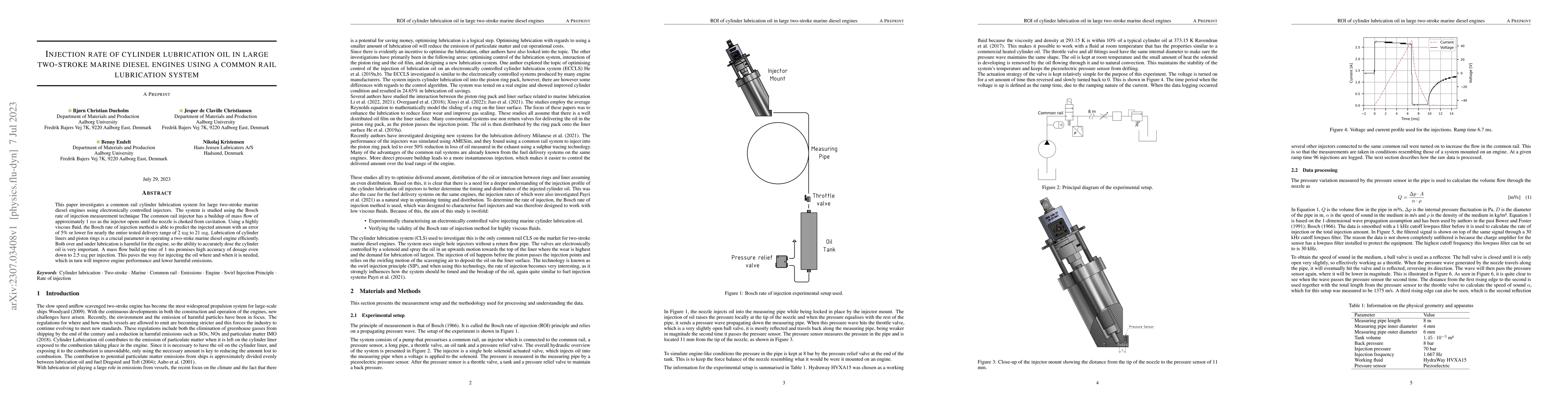 Thumbnail for Injection rate of cylinder lubrication oil in large two-stroke marine
  diesel engines using a common rail lubrication system