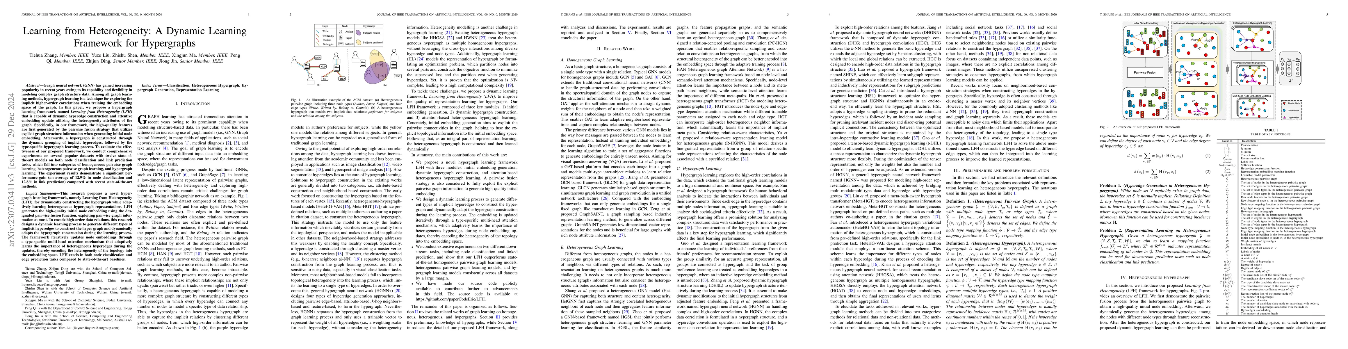 Thumbnail for Learning from Heterogeneity: A Dynamic Learning Framework for
  Hypergraphs