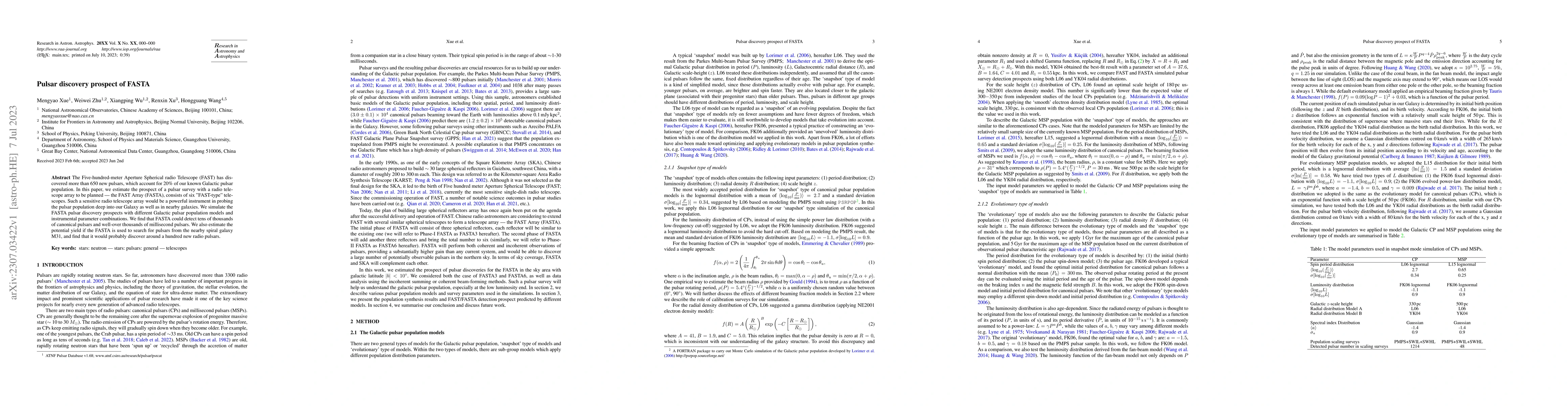 Thumbnail for Pulsar discovery prospect of FASTA