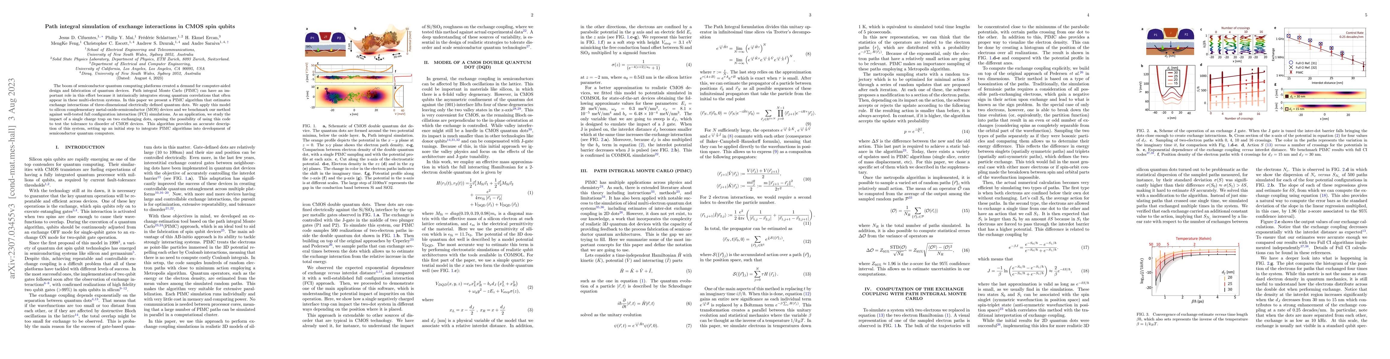 Thumbnail for Path integral simulation of exchange interactions in CMOS spin qubits
