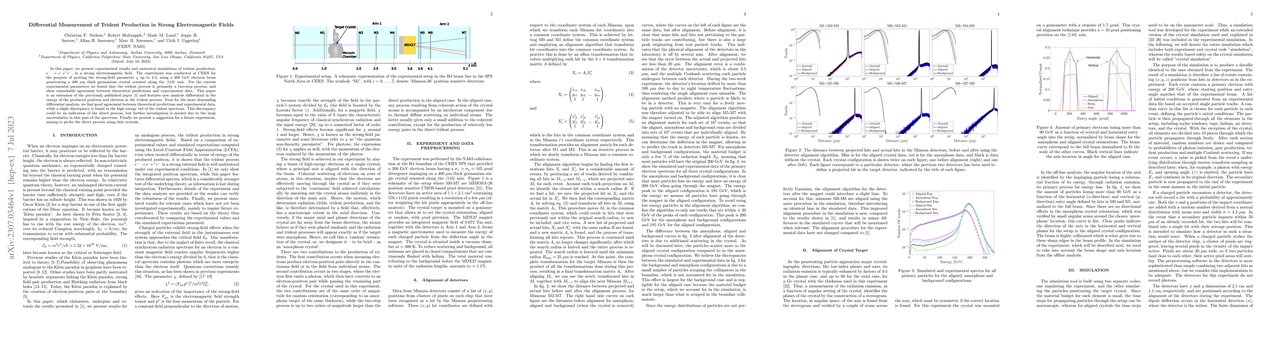 Thumbnail for Differential Measurement of Trident Production in Strong Electromagnetic
  Fields