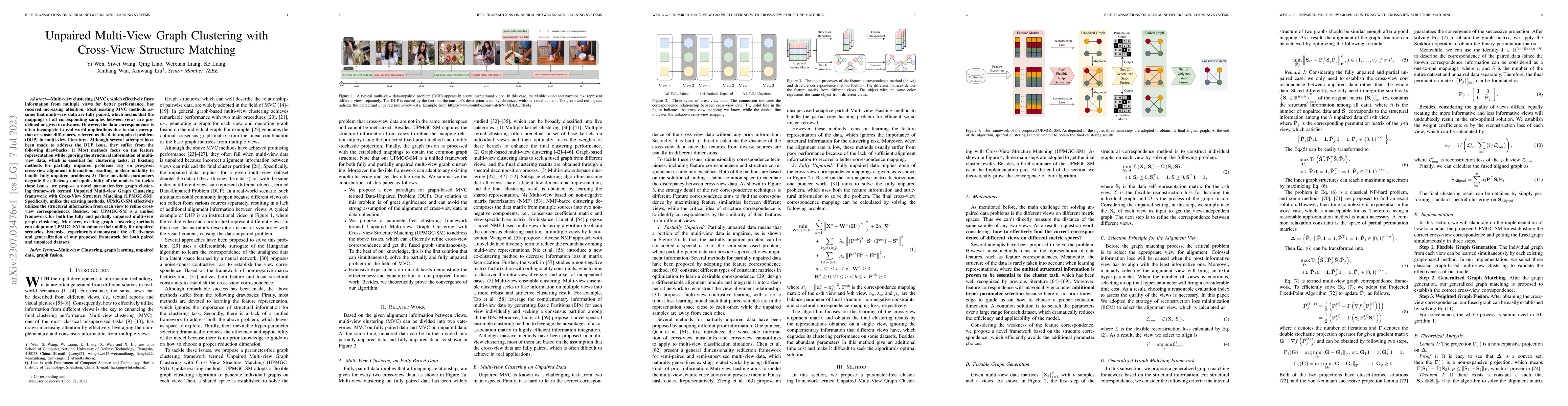 Thumbnail for Unpaired Multi-View Graph Clustering with Cross-View Structure Matching