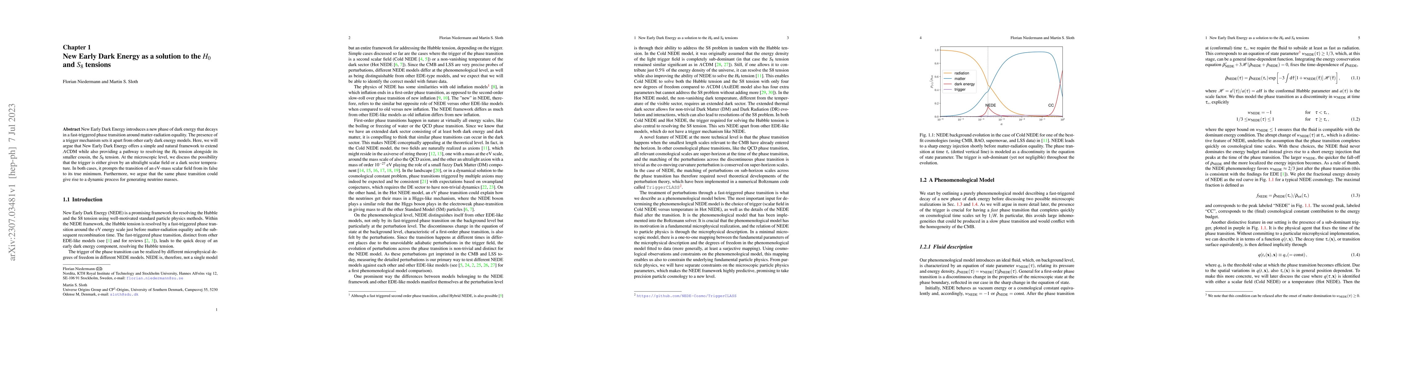 Thumbnail for New Early Dark Energy as a solution to the $H_0$ and $S_8$ tensions