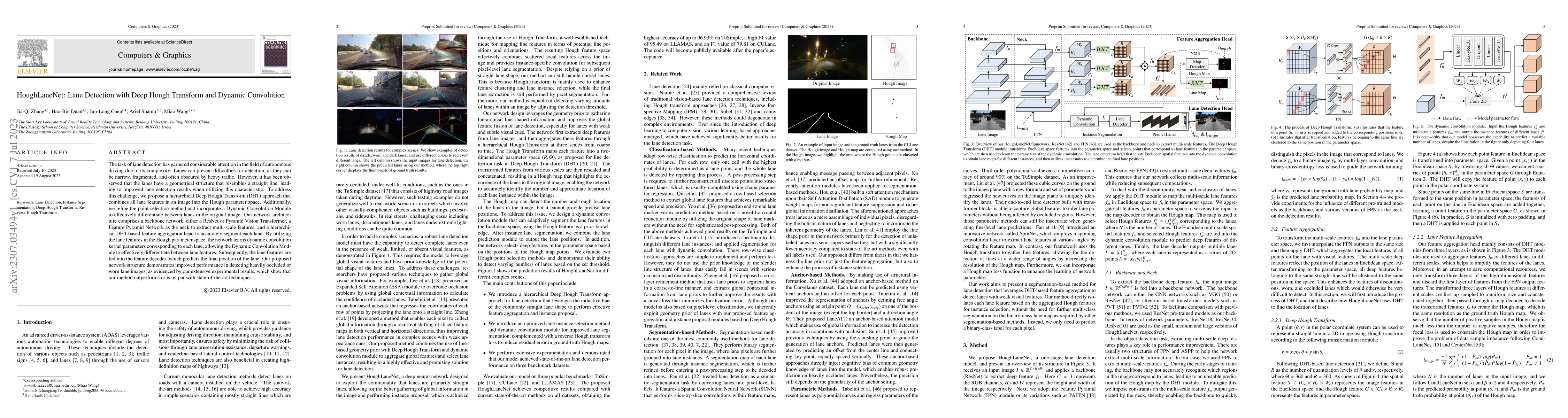 Thumbnail for HoughLaneNet: Lane Detection with Deep Hough Transform and Dynamic
  Convolution