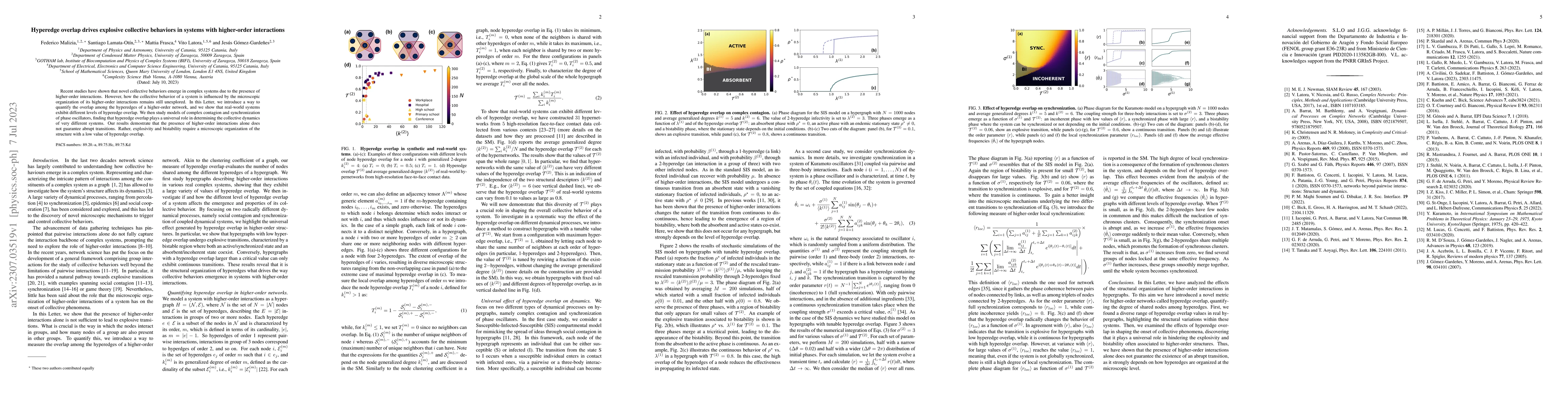 Thumbnail for Hyperedge overlap drives explosive collective behaviors in systems with
  higher-order interactions