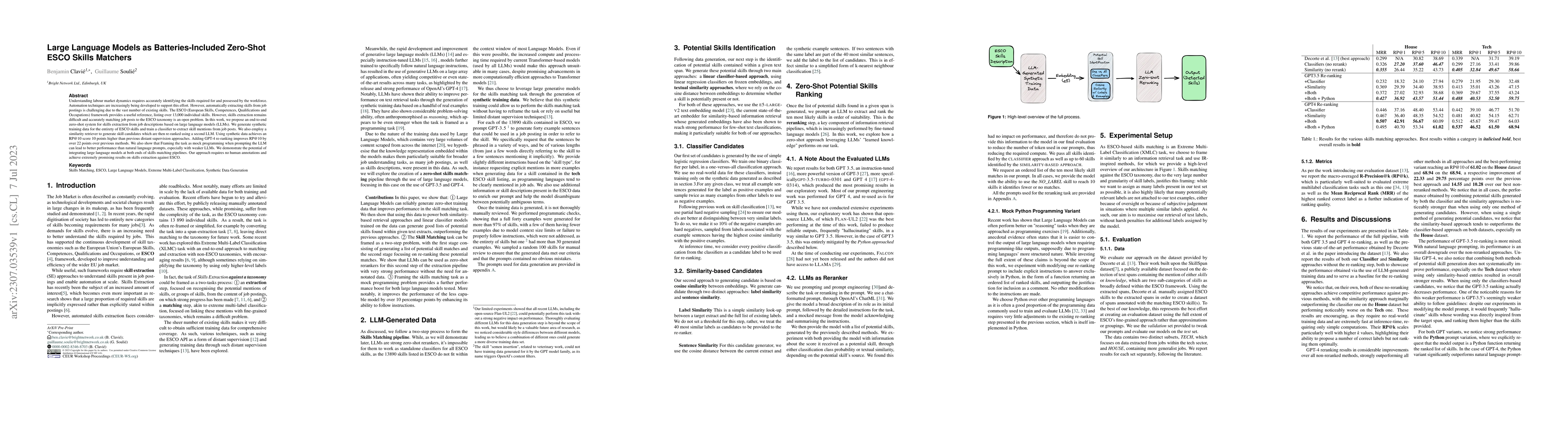 Thumbnail for Large Language Models as Batteries-Included Zero-Shot ESCO Skills
  Matchers