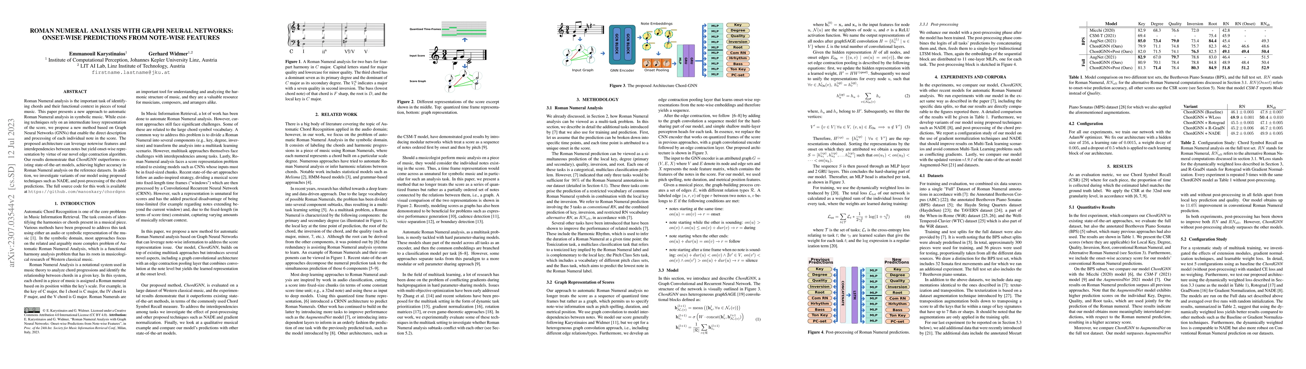 Thumbnail for Roman Numeral Analysis with Graph Neural Networks: Onset-wise
  Predictions from Note-wise Features