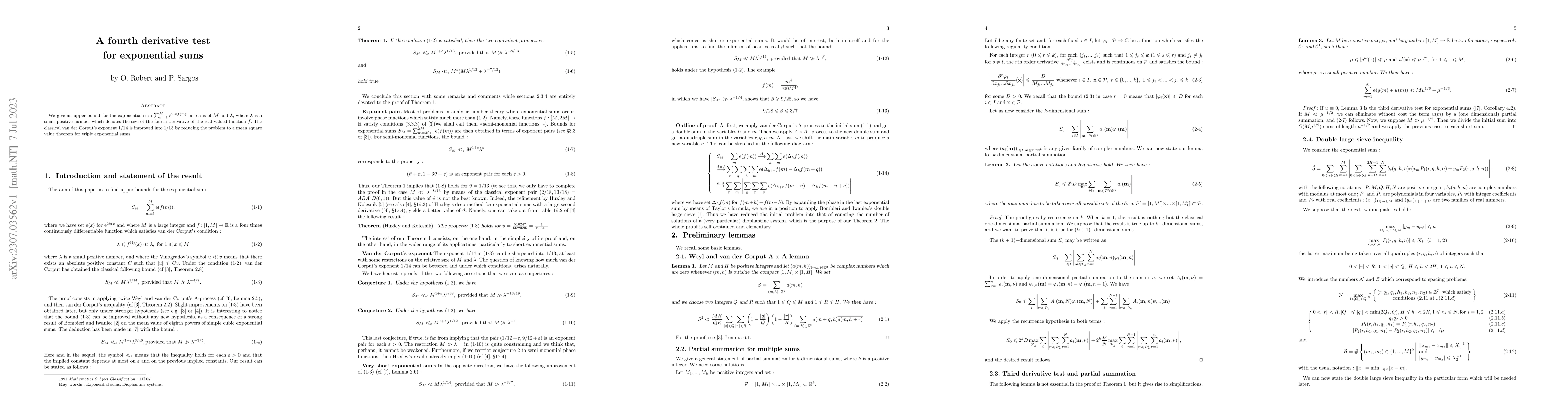 Thumbnail for A fourth derivative test for exponential sums