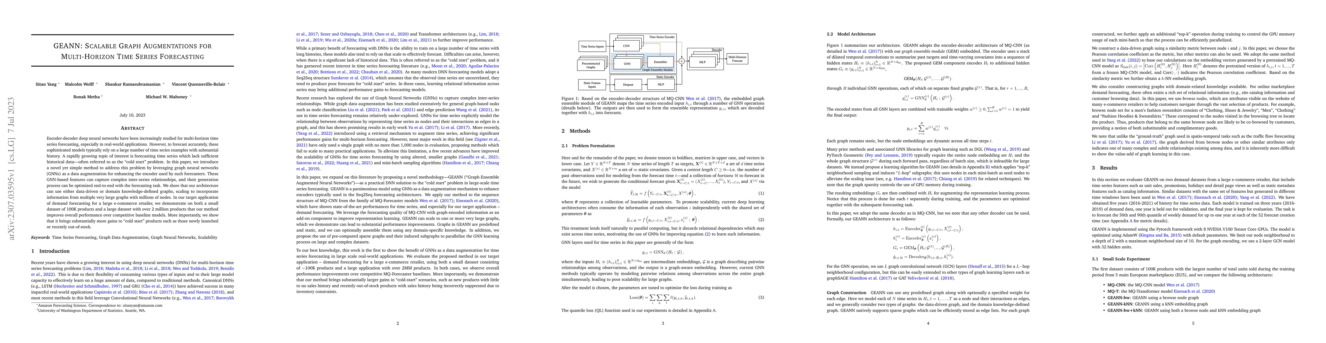 Thumbnail for GEANN: Scalable Graph Augmentations for Multi-Horizon Time Series
  Forecasting