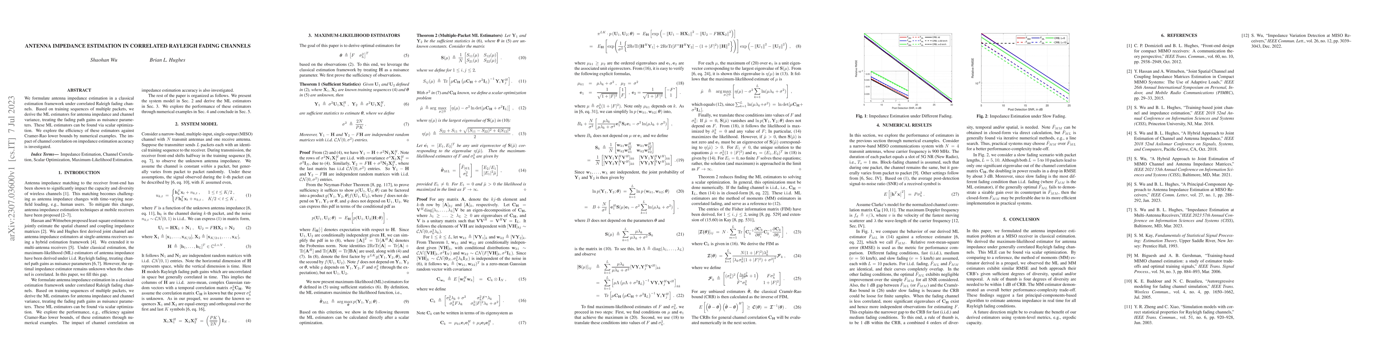 Thumbnail for Antenna Impedance Estimation in Correlated Rayleigh Fading Channels