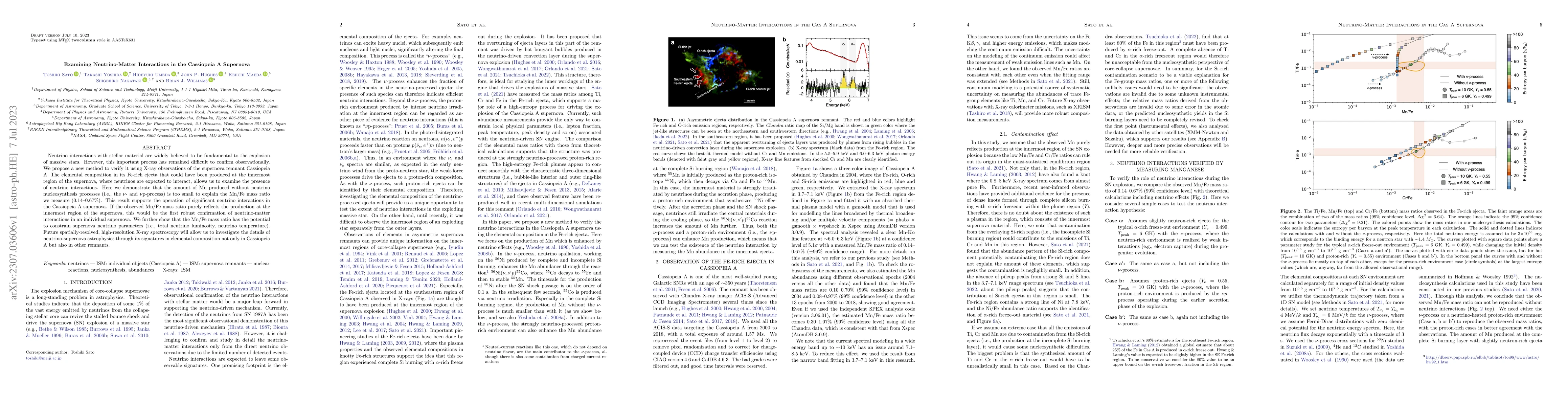 Thumbnail for Examining Neutrino-Matter Interactions in the Cassiopeia A Supernova