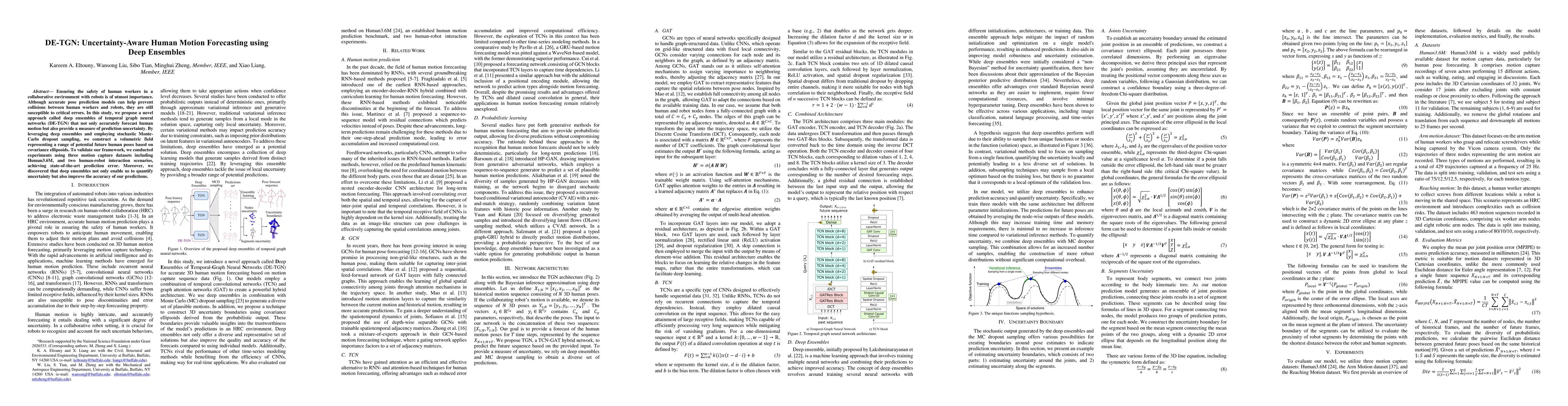 Thumbnail for DE-TGN: Uncertainty-Aware Human Motion Forecasting using Deep Ensembles