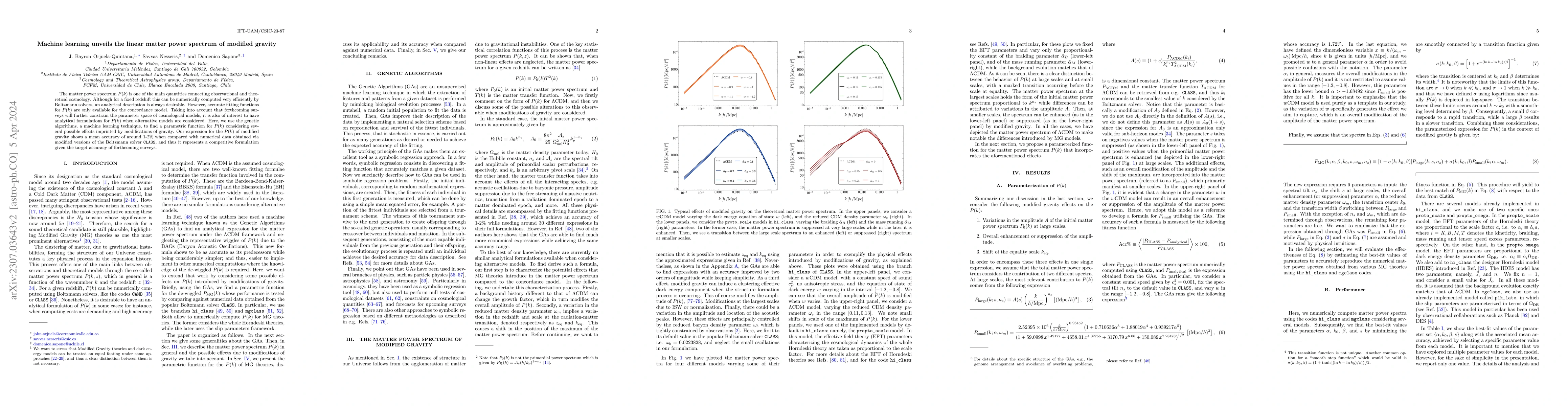 Thumbnail for Machine learning unveils the linear matter power spectrum of modified
  gravity