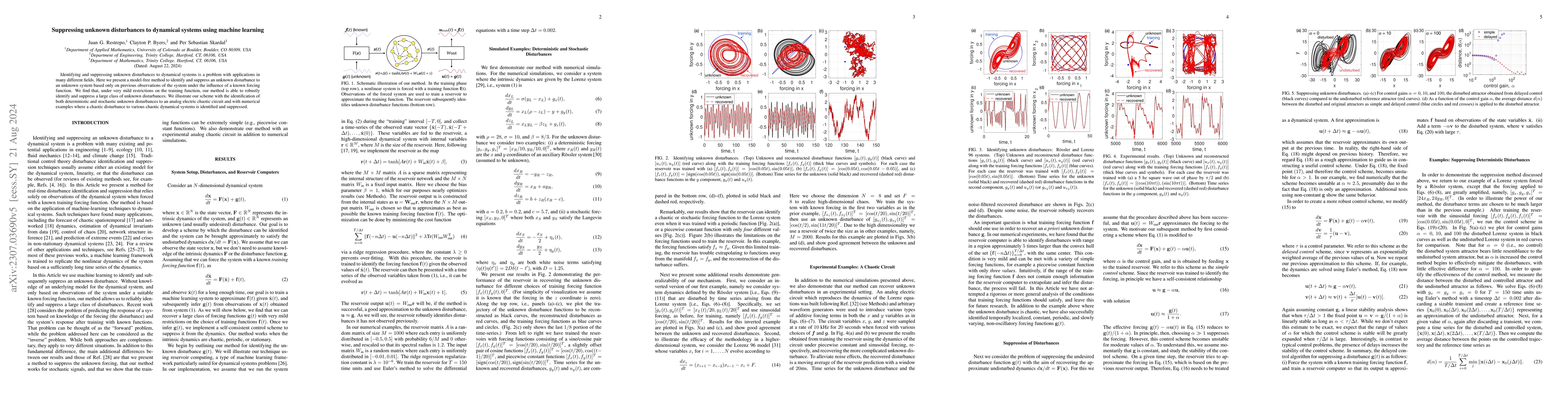 Thumbnail for Suppressing unknown disturbances to dynamical systems using machine
  learning