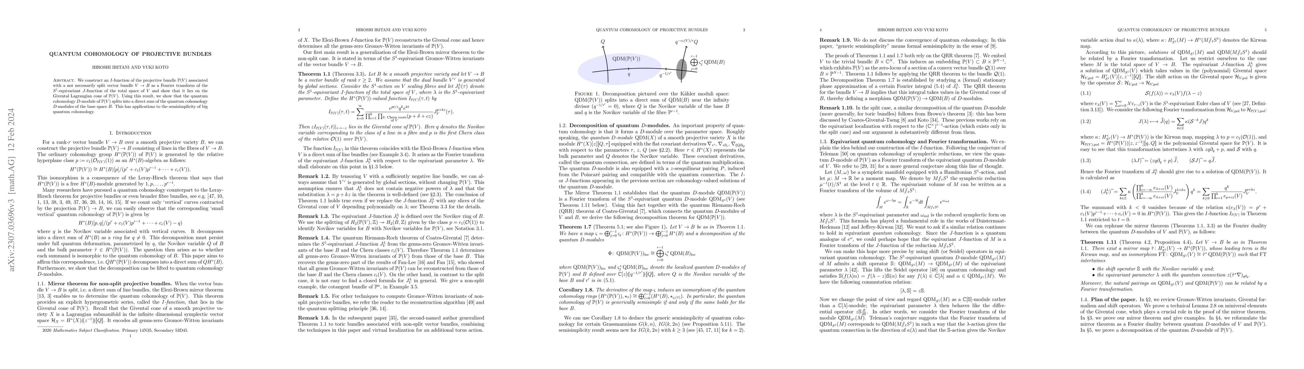 Thumbnail for Quantum cohomology of projective bundles