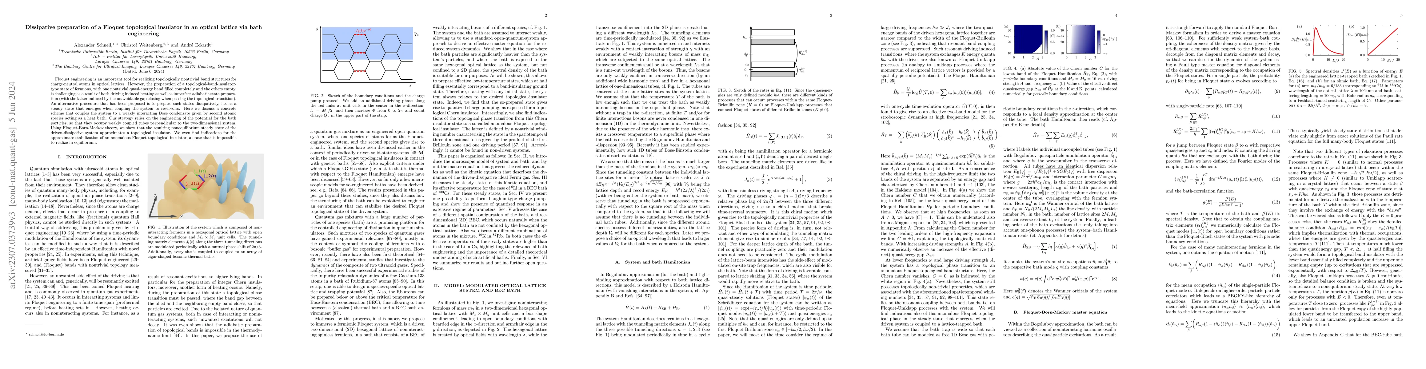 Thumbnail for Dissipative preparation of a Floquet topological insulator in an optical
  lattice via bath engineering