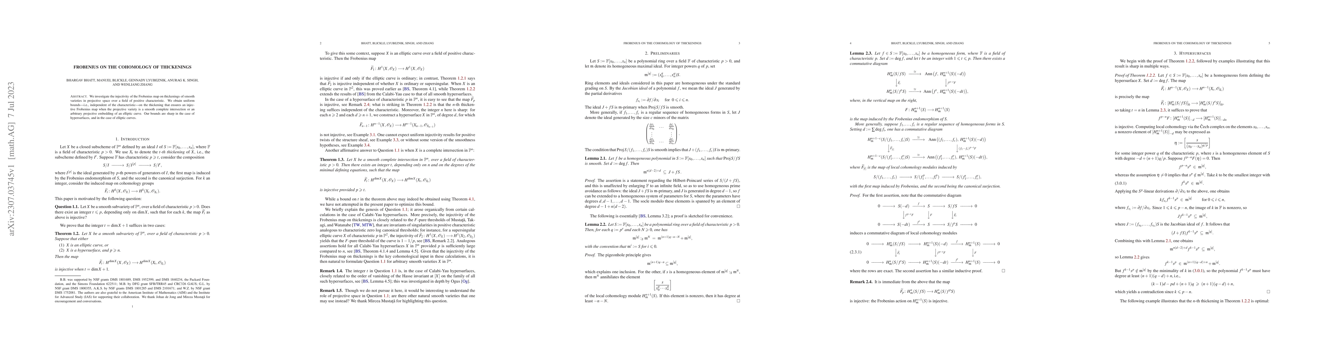 Thumbnail for Frobenius on the cohomology of thickenings