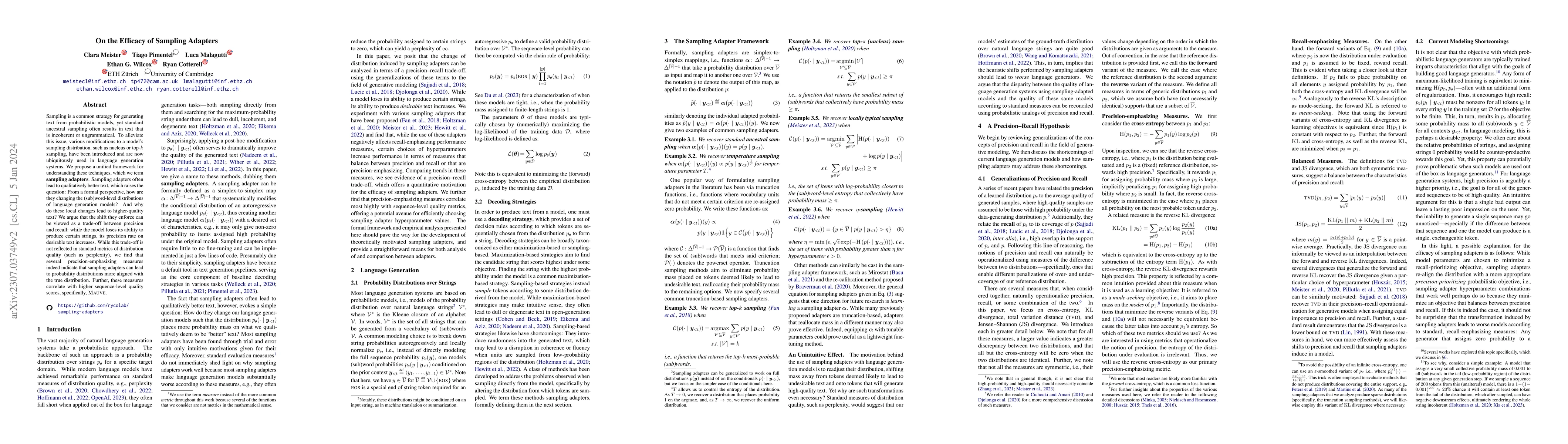Thumbnail for On the Efficacy of Sampling Adapters