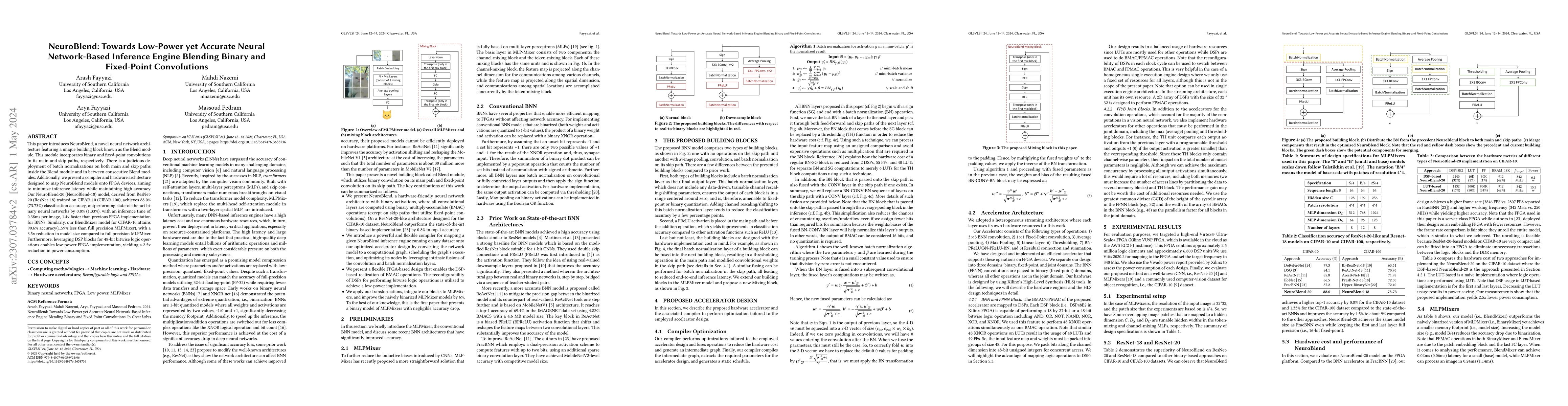 Thumbnail for NeuroBlend: Towards Low-Power yet Accurate Neural Network-Based
  Inference Engine Blending Binary and Fixed-Point Convolutions