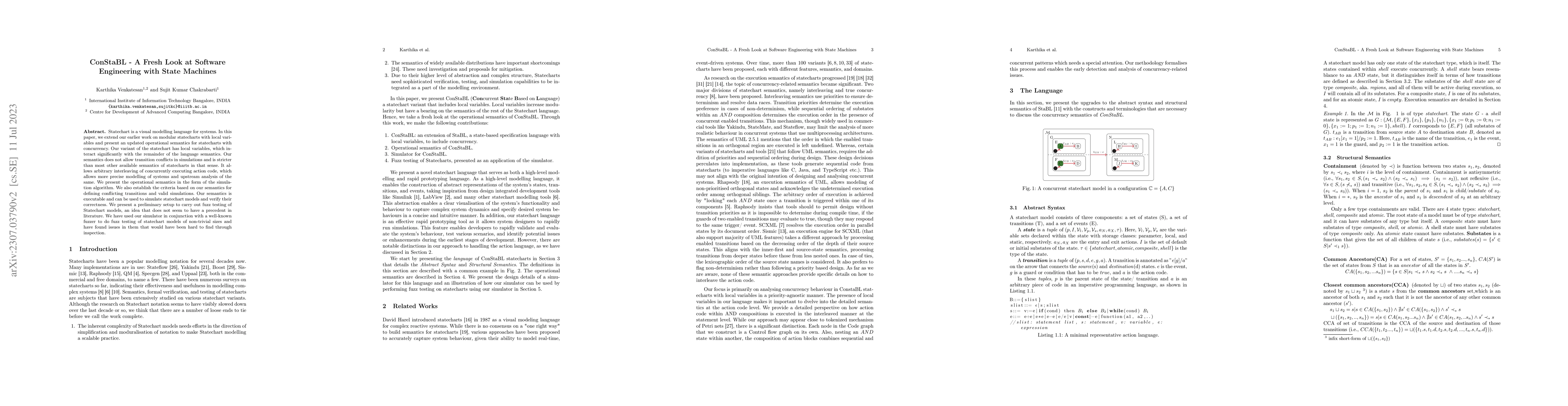 Thumbnail for ConStaBL -- A Fresh Look at Software Engineering with State Machines