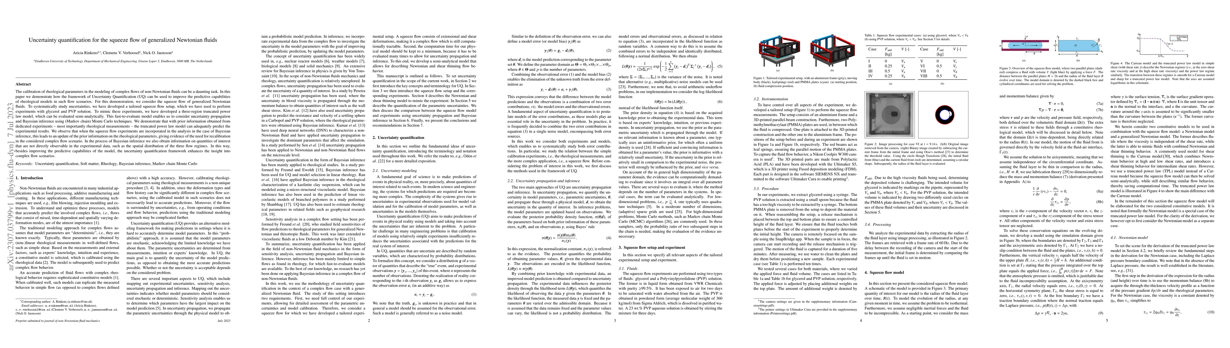 Thumbnail for Uncertainty quantification for the squeeze flow of generalized Newtonian
  fluids