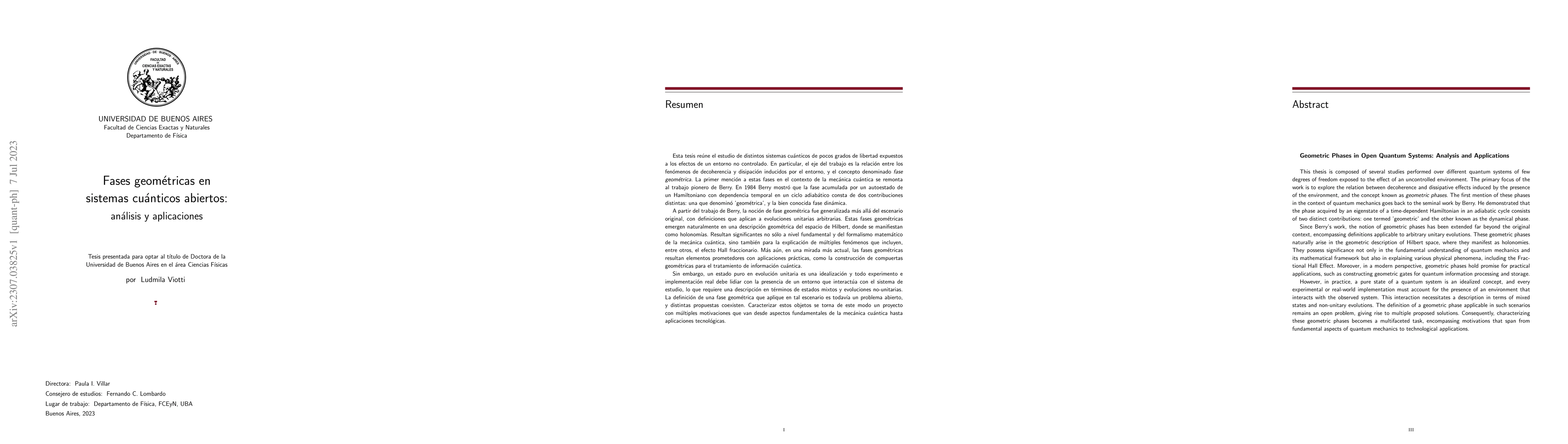 Thumbnail for Geometric Phases in Open Quantum Systems: Analysis and Applications