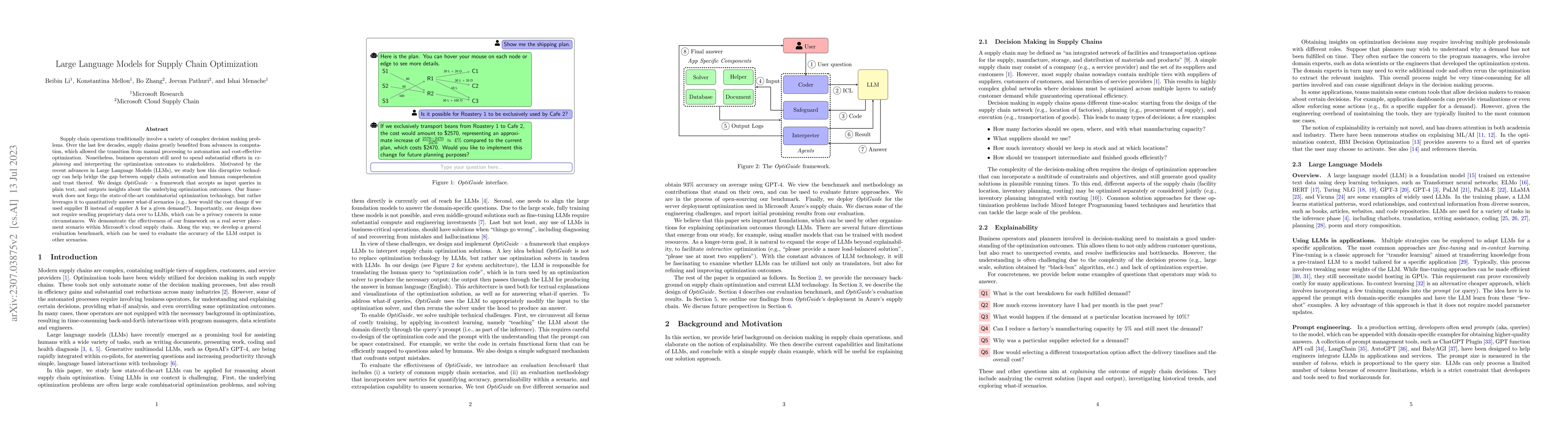 Thumbnail for Large Language Models for Supply Chain Optimization