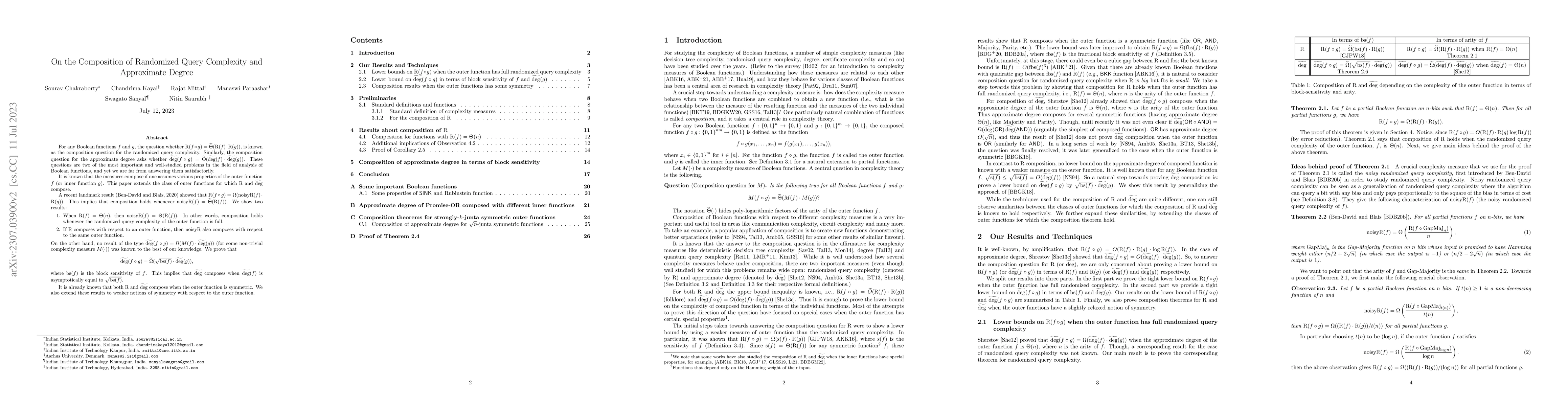 Thumbnail for On the Composition of Randomized Query Complexity and Approximate Degree