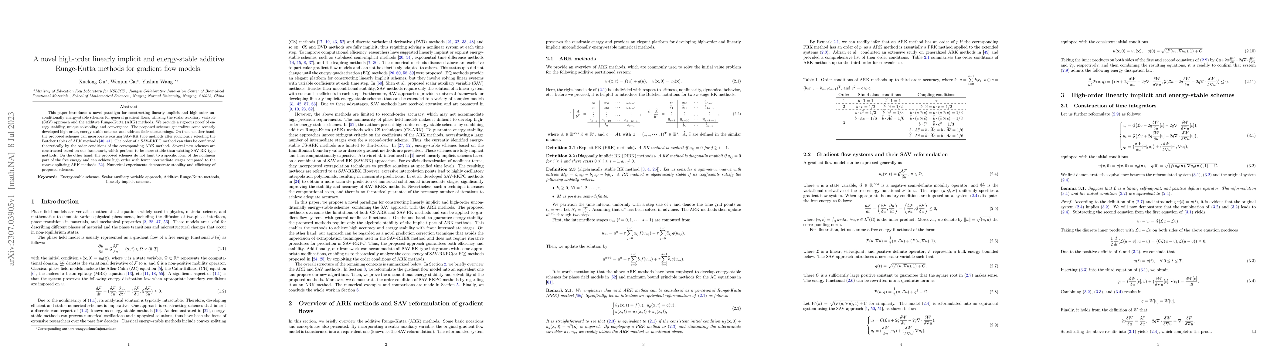 Thumbnail for A novel high-order linearly implicit and energy-stable additive
  Runge-Kutta methods for gradient flow models