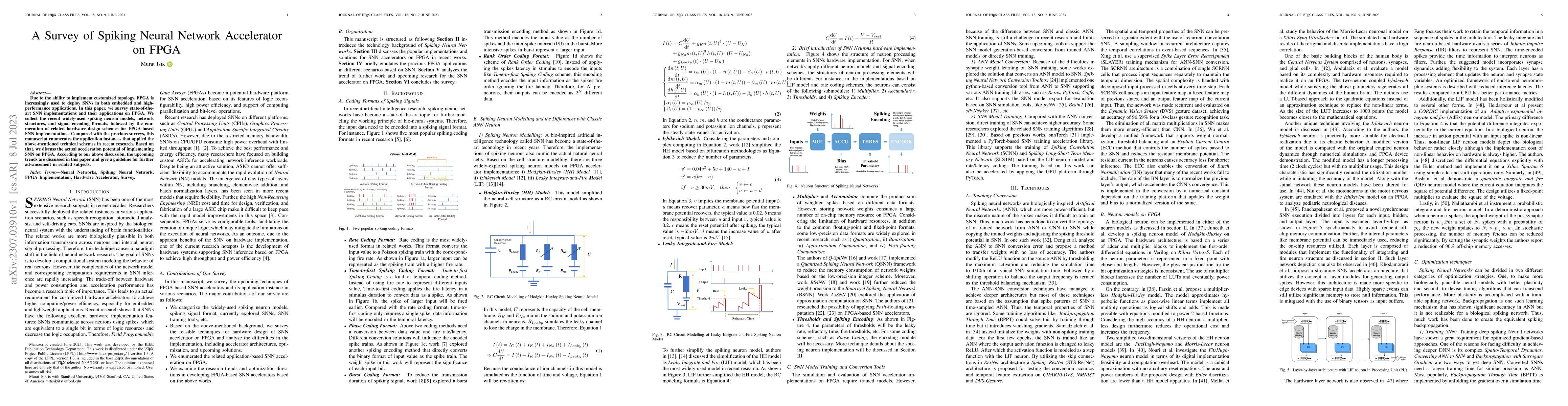 Thumbnail for A Survey of Spiking Neural Network Accelerator on FPGA