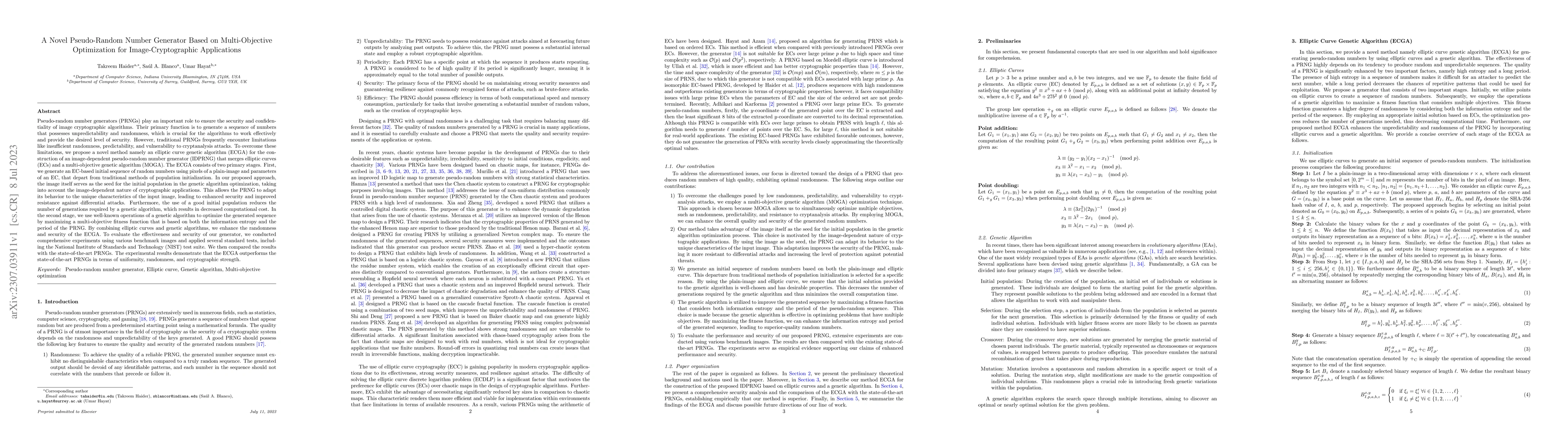 Thumbnail for A Novel Pseudo-Random Number Generator Based on Multi-Objective
  Optimization for Image-Cryptographic Applications