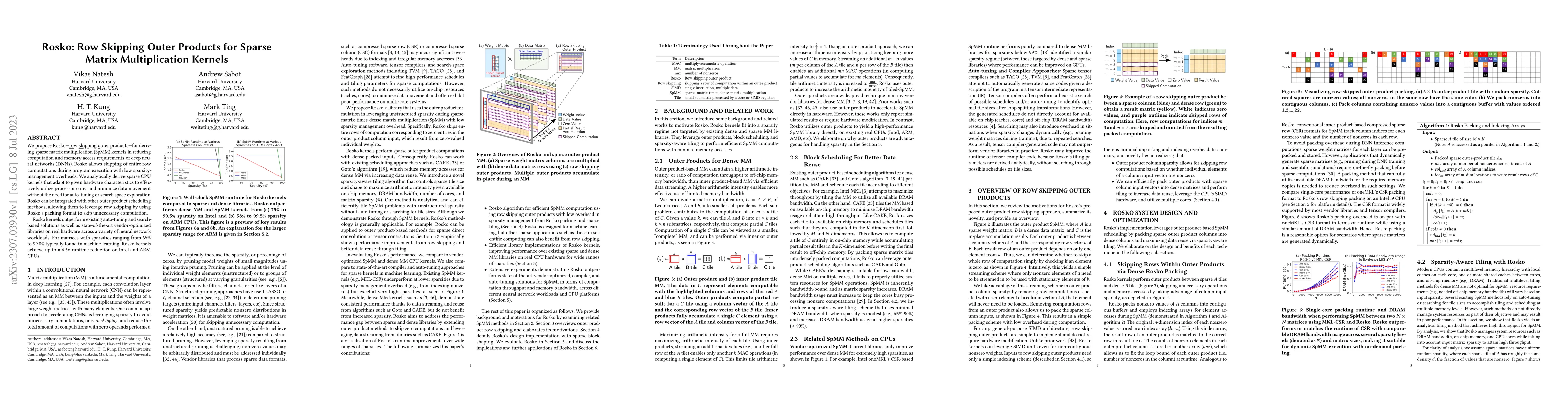 Thumbnail for Rosko: Row Skipping Outer Products for Sparse Matrix Multiplication
  Kernels