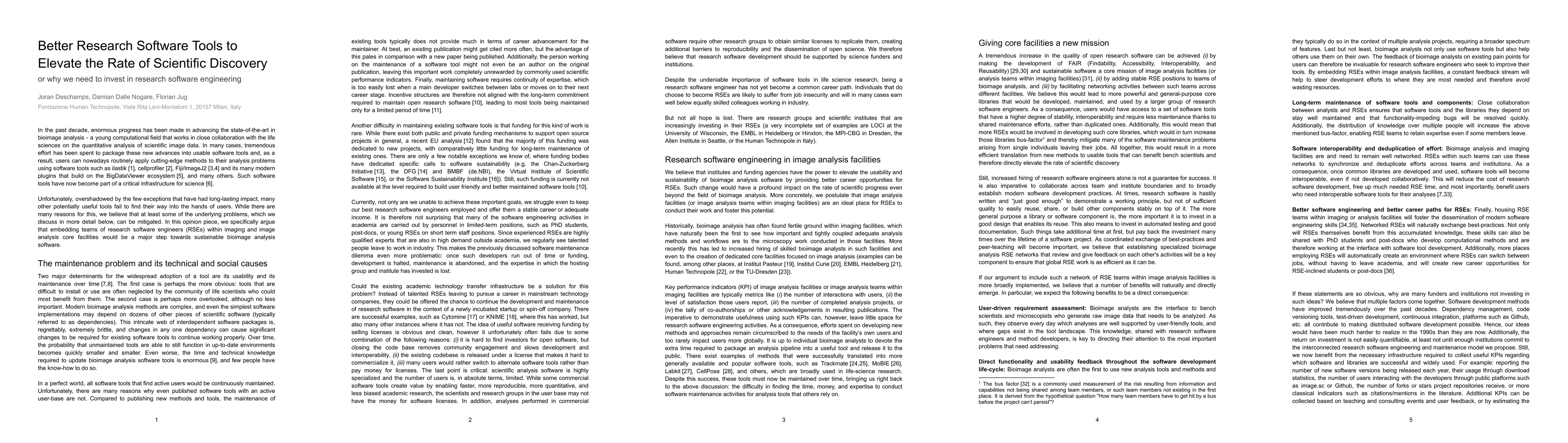 Thumbnail for Better Research Software Tools to Elevate the Rate of Scientific
  Discovery -- or why we need to invest in research software engineering