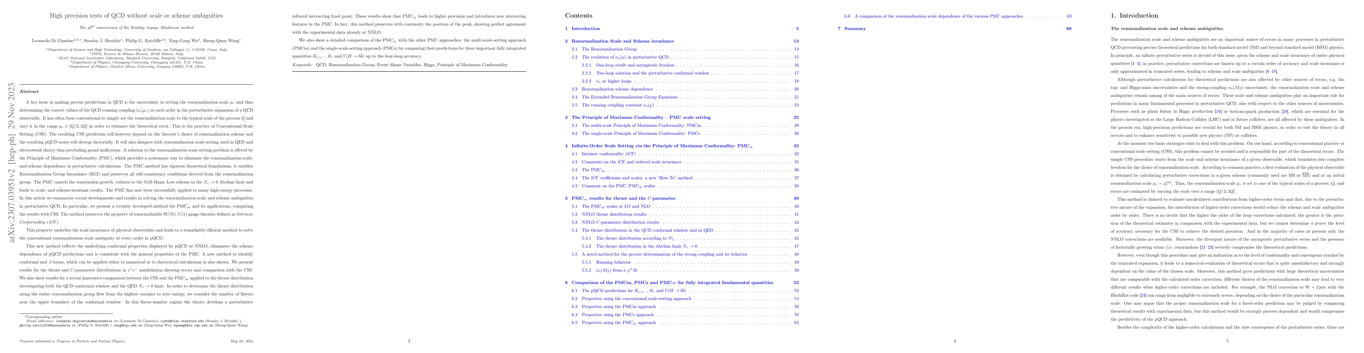 Thumbnail for High precision tests of QCD without scale or scheme ambiguities