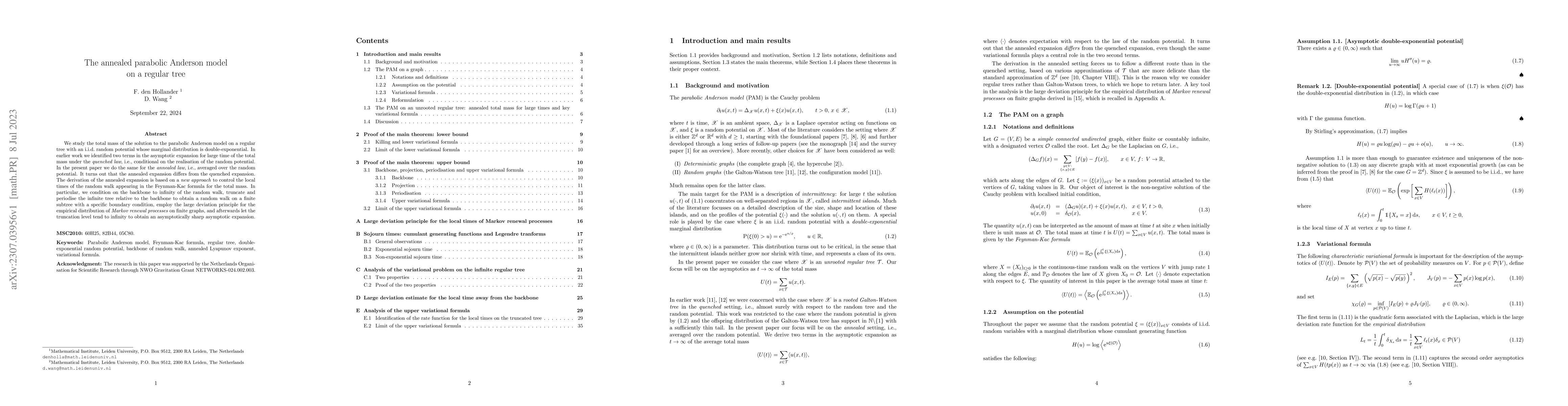 Thumbnail for The annealed parabolic Anderson model on a regular tree