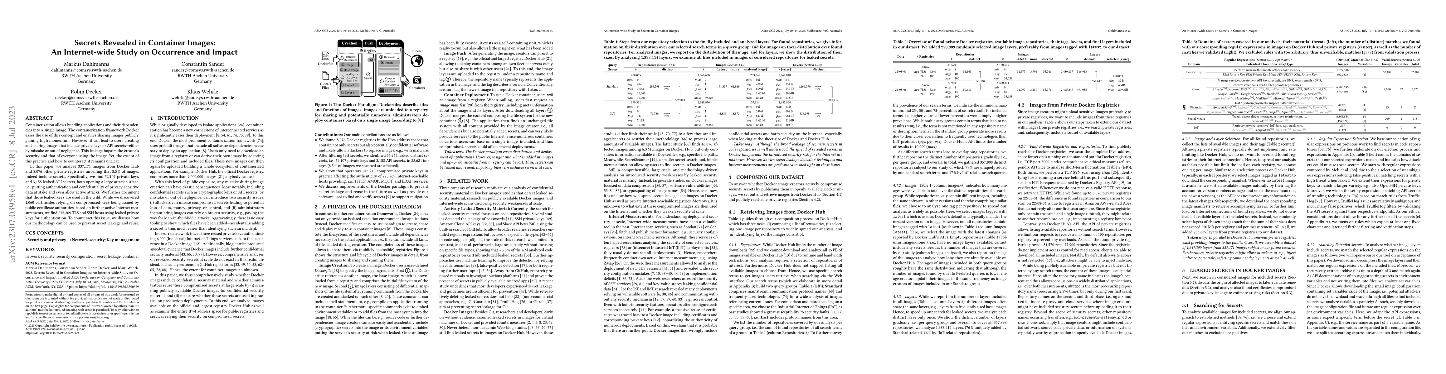 Thumbnail for Secrets Revealed in Container Images: An Internet-wide Study on
  Occurrence and Impact