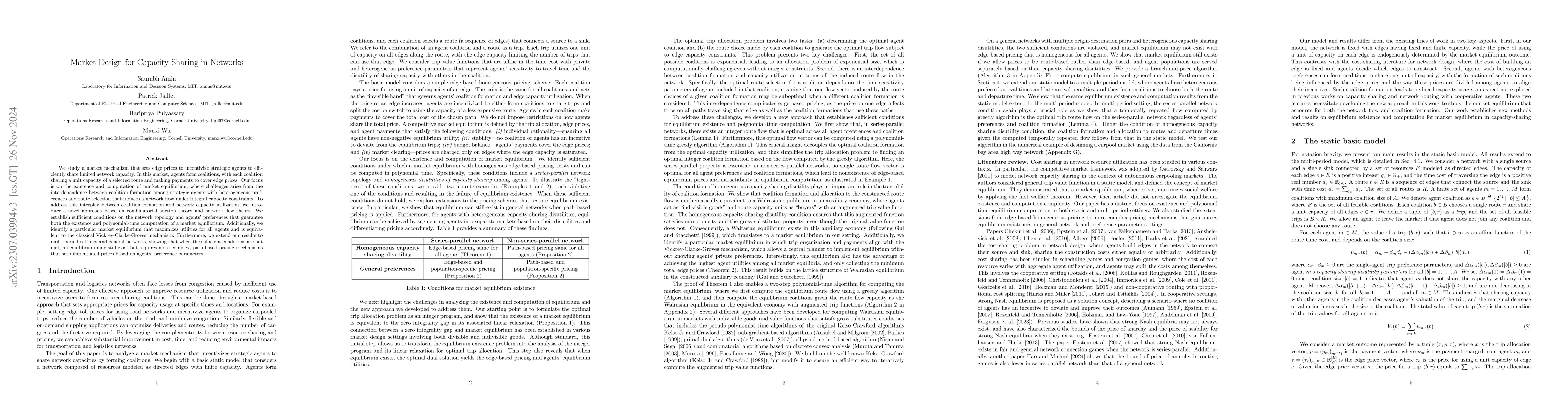 Thumbnail for Market Design for Dynamic Pricing and Pooling in Capacitated Networks