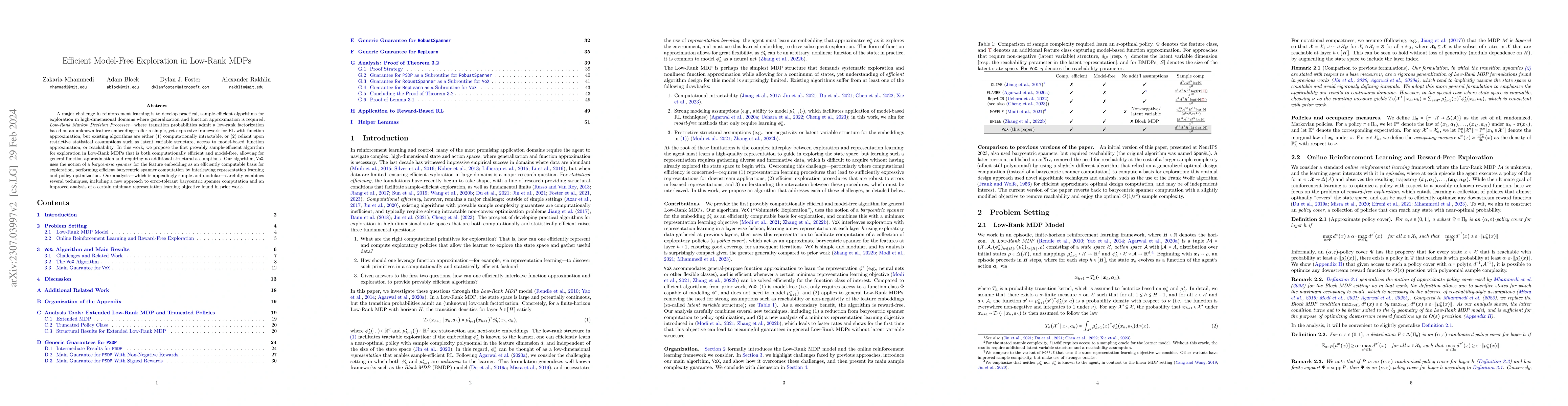Thumbnail for Efficient Model-Free Exploration in Low-Rank MDPs