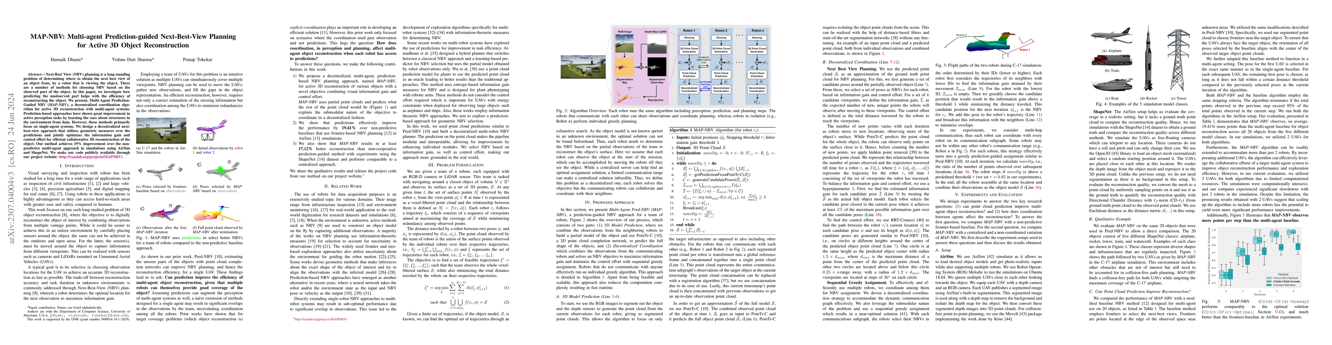Thumbnail for MAP-NBV: Multi-agent Prediction-guided Next-Best-View Planning for
  Active 3D Object Reconstruction