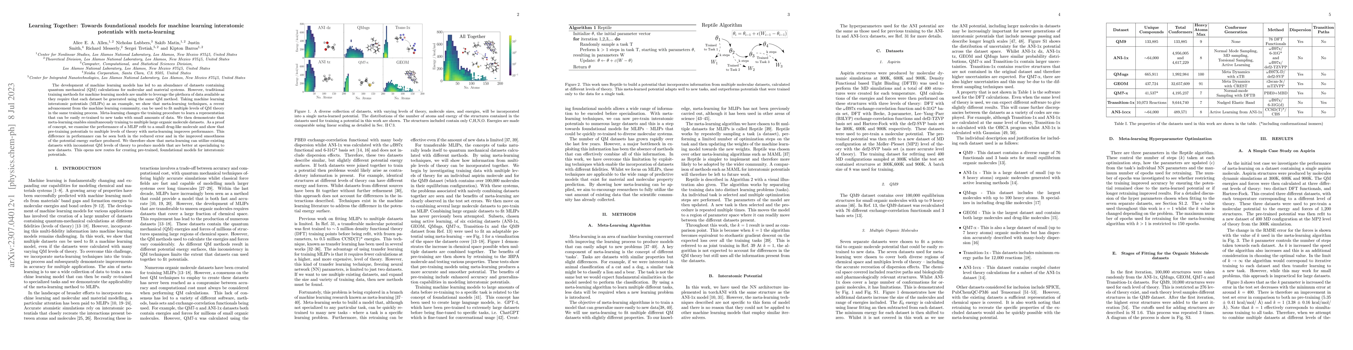 Thumbnail for Learning Together: Towards foundational models for machine learning
  interatomic potentials with meta-learning