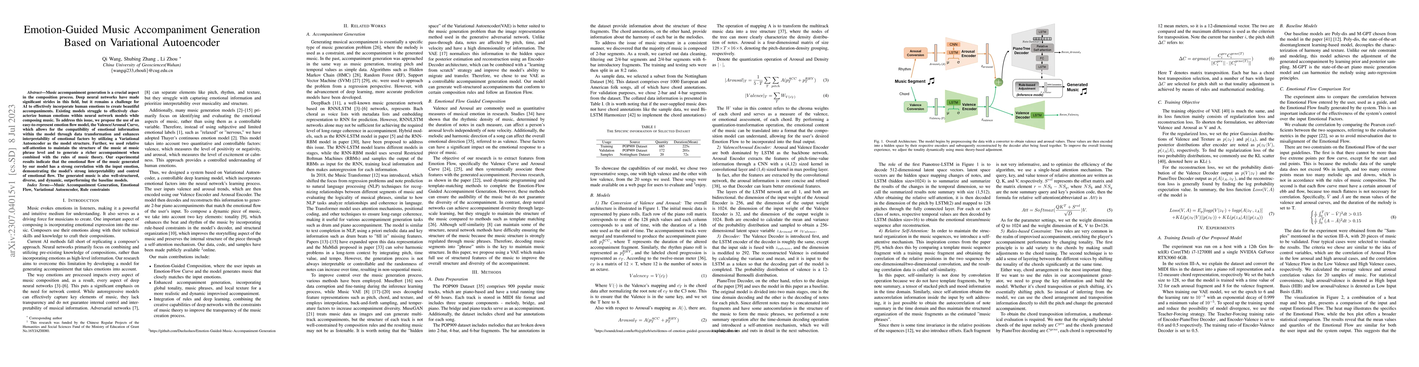 Thumbnail for Emotion-Guided Music Accompaniment Generation Based on Variational
  Autoencoder