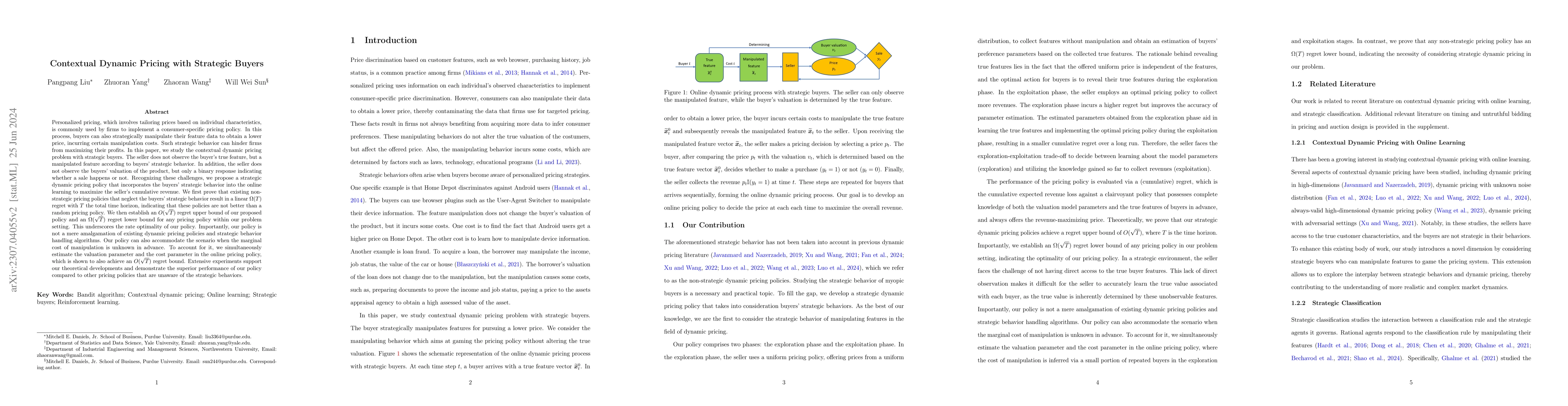 Thumbnail for Contextual Dynamic Pricing with Strategic Buyers
