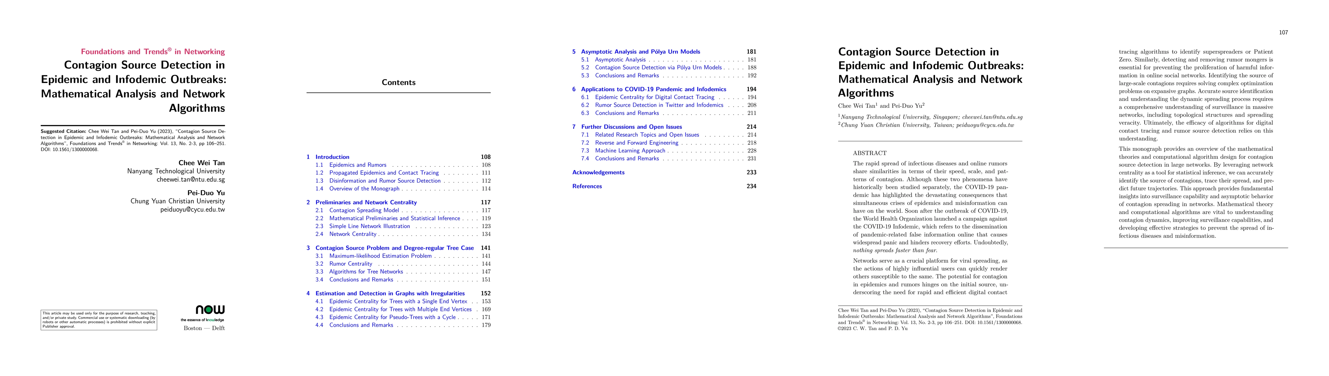 Thumbnail for Contagion Source Detection in Epidemic and Infodemic Outbreaks:
  Mathematical Analysis and Network Algorithms