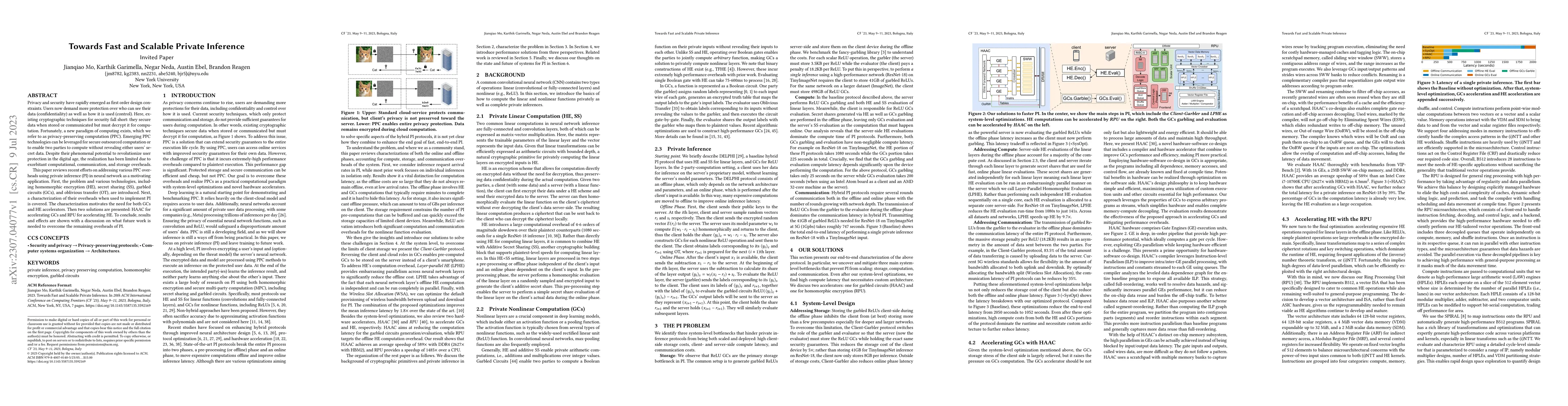 Thumbnail for Towards Fast and Scalable Private Inference