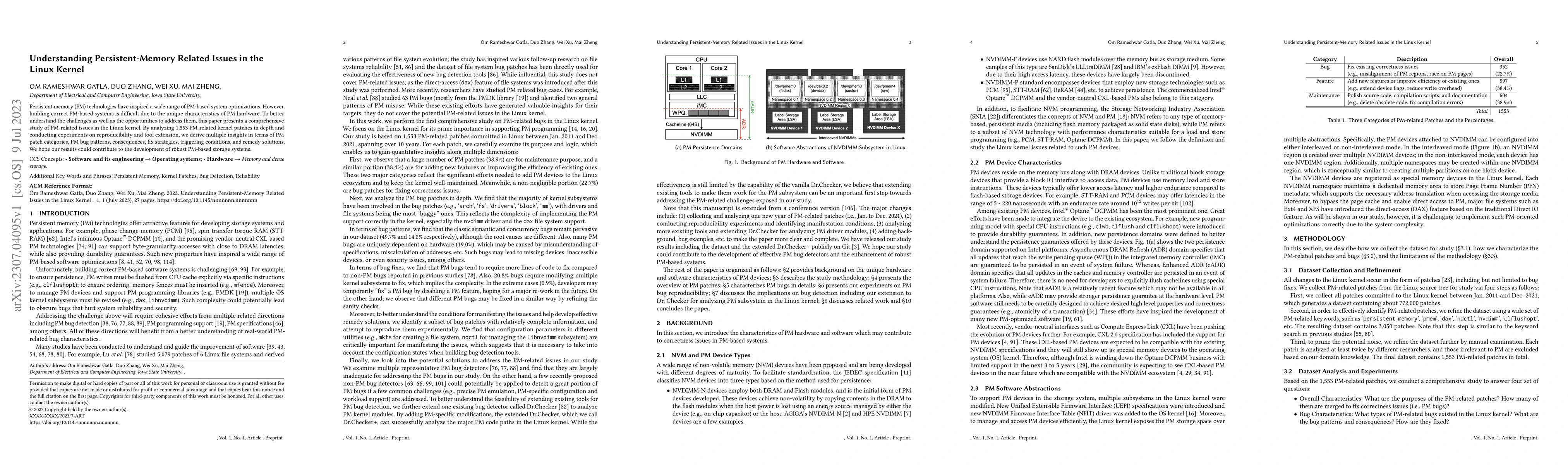 Thumbnail for Understanding Persistent-Memory Related Issues in the Linux Kernel