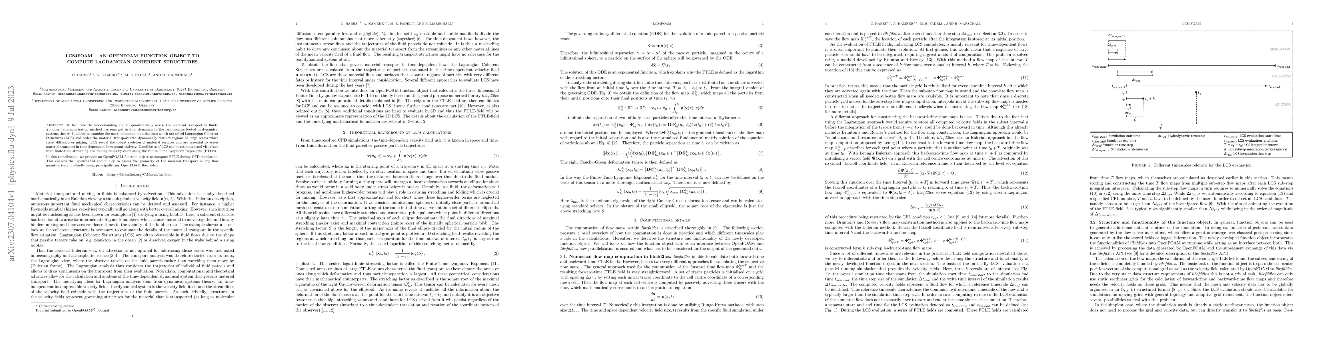 Thumbnail for lcs4Foam -- An OpenFOAM Function Object to Compute Lagrangian Coherent
  Structures