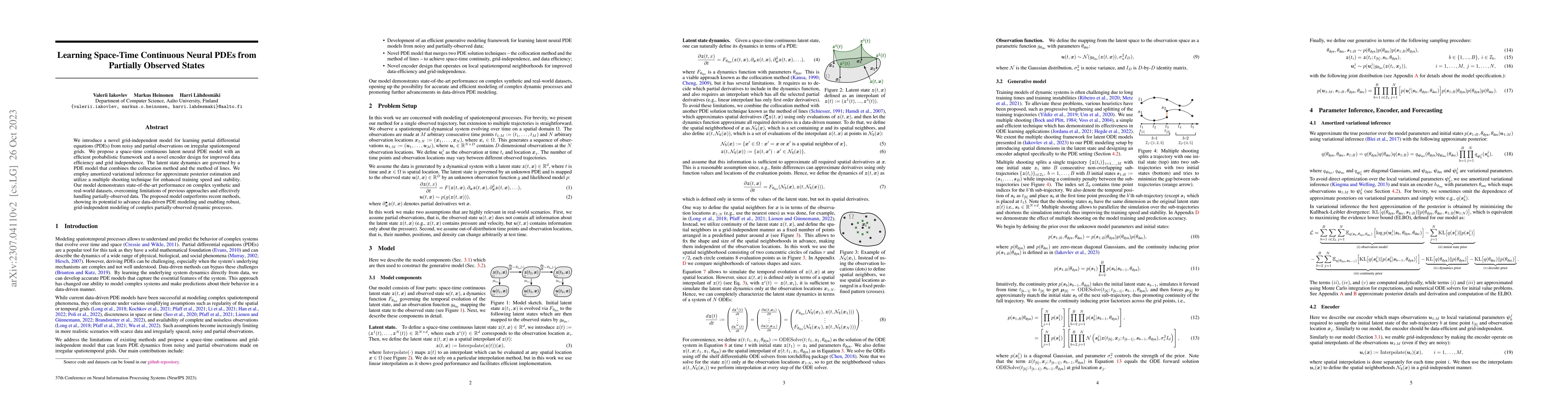Thumbnail for Learning Space-Time Continuous Neural PDEs from Partially Observed
  States